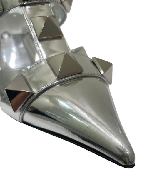VALENTINO GARAVANI（ヴァレンティノ・ガラヴァーニ）VALENTINO GARAVANI (ヴァレンティノ・ガラヴァーニ) ANKLE STRAPヒールパンプス シルバー サイズ:37 1/2の古着・服飾アイテム