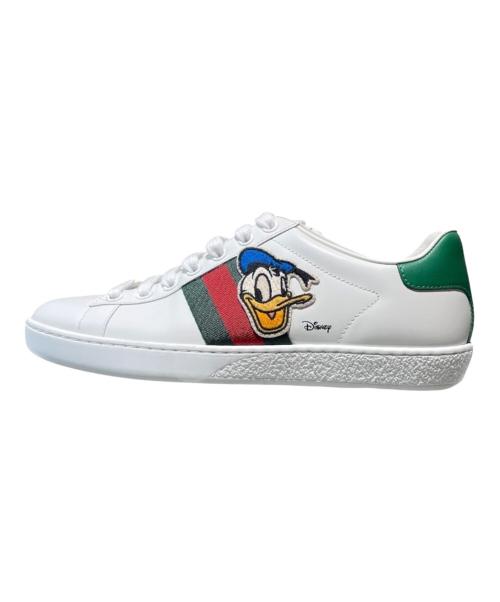 GUCCI（グッチ）GUCCI (グッチ) DISNEY (ディズニー) エース ドナルド スニーカー ホワイト サイズ:36の古着・服飾アイテム