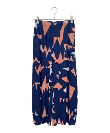 PLEATS PLEASE（プリーツプリーズ）の古着「クロップドプリーツパンツ」｜ネイビー