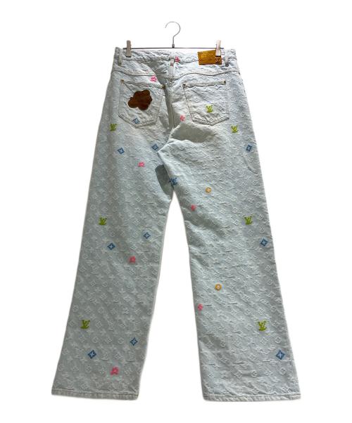 LOUIS VUITTON（ルイ ヴィトン）LOUIS VUITTON Tyler The Creator Monogram Denim Pants/タイラー・ザ・クリエイター モノグラム デニムパンツ/RM242MM KCB HRD01X スカイブルー サイズ:30の古着・服飾アイテム