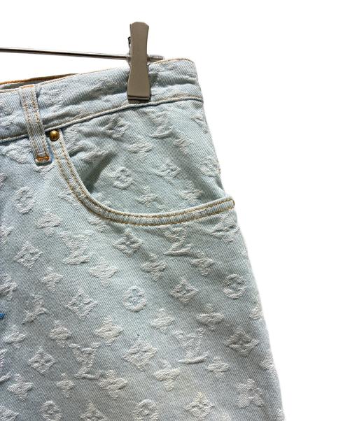 LOUIS VUITTON（ルイ ヴィトン）LOUIS VUITTON Tyler The Creator Monogram Denim Pants/タイラー・ザ・クリエイター モノグラム デニムパンツ/RM242MM KCB HRD01X スカイブルー サイズ:30の古着・服飾アイテム