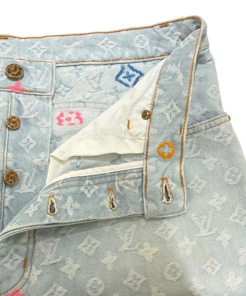 LOUIS VUITTON（ルイ ヴィトン）LOUIS VUITTON Tyler The Creator Monogram Denim Pants/タイラー・ザ・クリエイター モノグラム デニムパンツ/RM242MM KCB HRD01X スカイブルー サイズ:30の古着・服飾アイテム