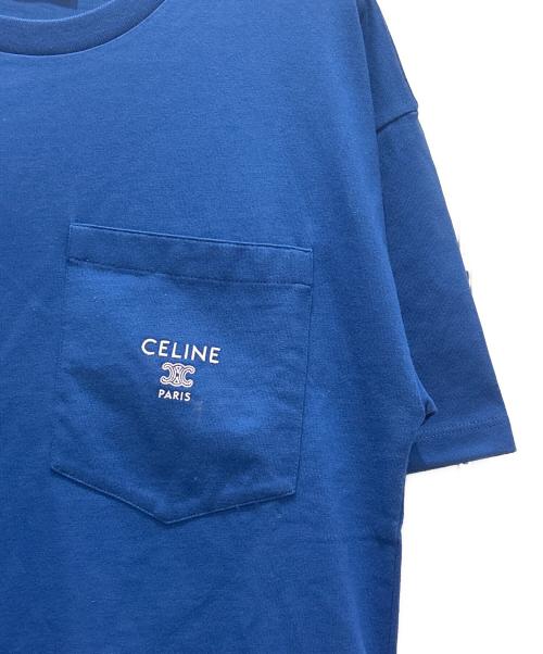 CELINE（セリーヌ）CELINE (セリーヌ) ロゴTシャツ / コットンジャージー ブルー サイズ:Sの古着・服飾アイテム