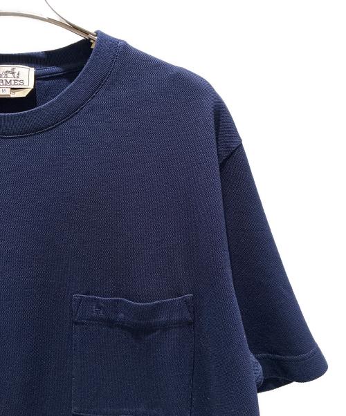 HERMES（エルメス）HERMES (エルメス) コットン Tシャツ/92-5705 ネイビー サイズ:Mの古着・服飾アイテム