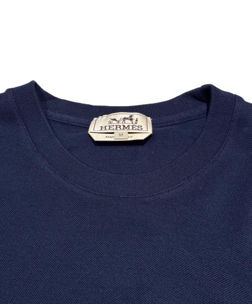 HERMES（エルメス）HERMES (エルメス) コットン Tシャツ/92-5705 ネイビー サイズ:Mの古着・服飾アイテム