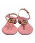 GUCCI (グッチ) GGマーモントレザーサンダル ピンク サイズ:37：45000円