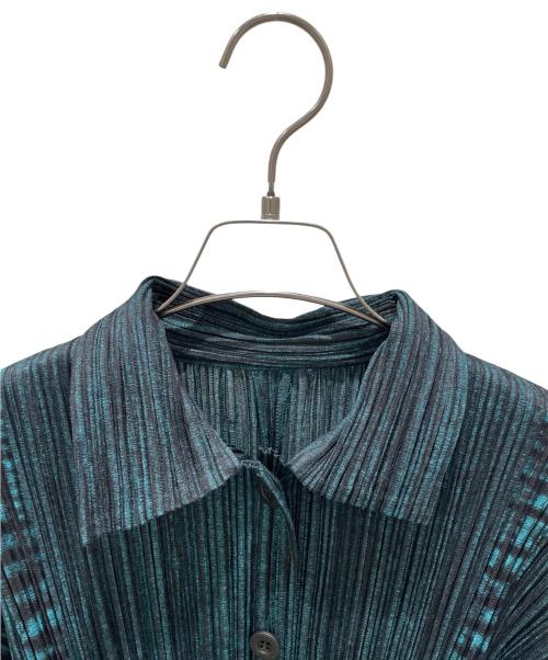 PLEATS PLEASE（プリーツプリーズ）PLEATS PLEASE (プリーツプリーズ) プリーツカーディガン グリーン サイズ:3 未使用品の古着・服飾アイテム