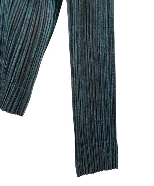 PLEATS PLEASE（プリーツプリーズ）PLEATS PLEASE (プリーツプリーズ) プリーツカーディガン グリーン サイズ:3 未使用品の古着・服飾アイテム
