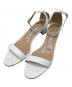 Manolo Blahnik（マノロブラニク）の古着「アンクルストラップレザーサンダル/レザーサンダル/ストラップサンダル/ヒールサンダル」｜ホワイト