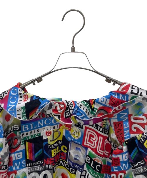 BALENCIAGA（バレンシアガ）BALENCIAGA (バレンシアガ) 20SS シルクアシンメトリーシャツワンピース マルチカラー サイズ:36の古着・服飾アイテム