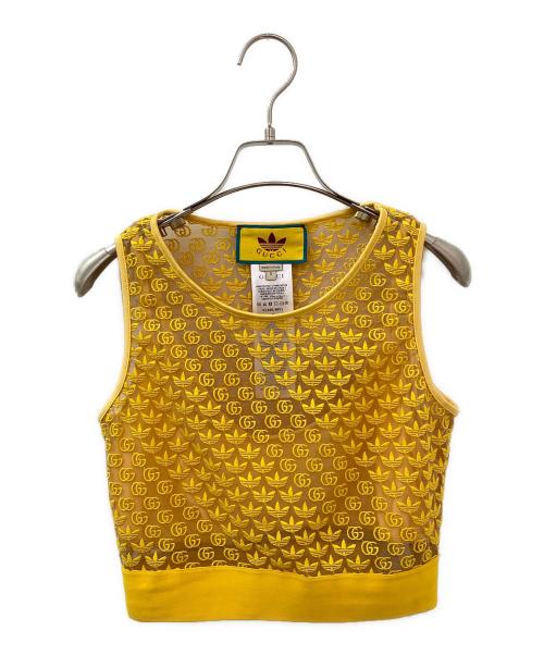 GUCCI（グッチ）GUCCI (グッチ) adidas (アディダス) GG Tulle Top イエロー サイズ:Sの古着・服飾アイテム