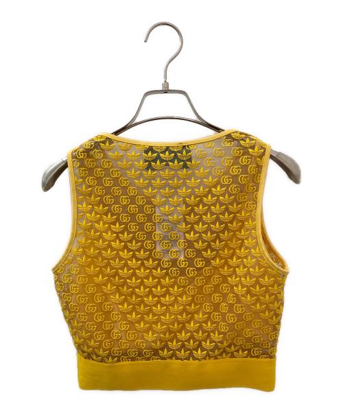 GUCCI（グッチ）GUCCI (グッチ) adidas (アディダス) GG Tulle Top イエロー サイズ:Sの古着・服飾アイテム