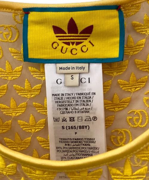 GUCCI（グッチ）GUCCI (グッチ) adidas (アディダス) GG Tulle Top イエロー サイズ:Sの古着・服飾アイテム