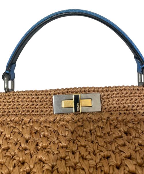 FENDI（フェンディ）FENDI (フェンディ) 2WAYバッグ ベージュ×ブルー サイズ:ラージの古着・服飾アイテム