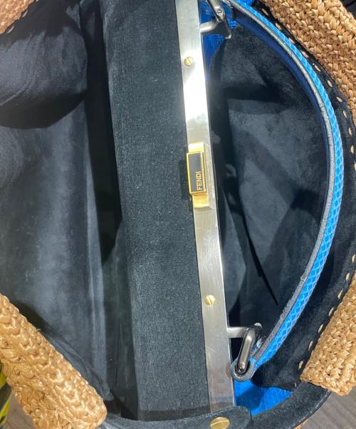 FENDI（フェンディ）FENDI (フェンディ) 2WAYバッグ ベージュ×ブルー サイズ:ラージの古着・服飾アイテム