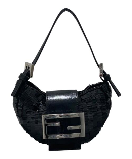 FENDI（フェンディ）FENDI (フェンディ) ビーズ マンマ ミニクロワッサン ブラック サイズ:ミニの古着・服飾アイテム