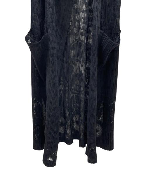 PLEATS PLEASE（プリーツプリーズ）PLEATS PLEASE (プリーツプリーズ) ロングカーディガン ブラック サイズ:3の古着・服飾アイテム