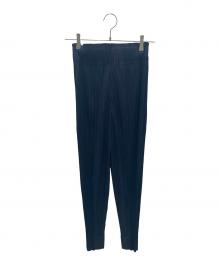 PLEATS PLEASE（プリーツプリーズ）の古着「スペースロックパンツ」｜ネイビー