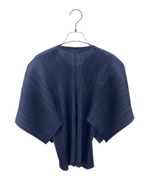 PLEATS PLEASE（プリーツプリーズ）PLEATS PLEASE (プリーツプリーズ) プリーツジップアップジャケット ブルー サイズ:Freeの古着・服飾アイテム