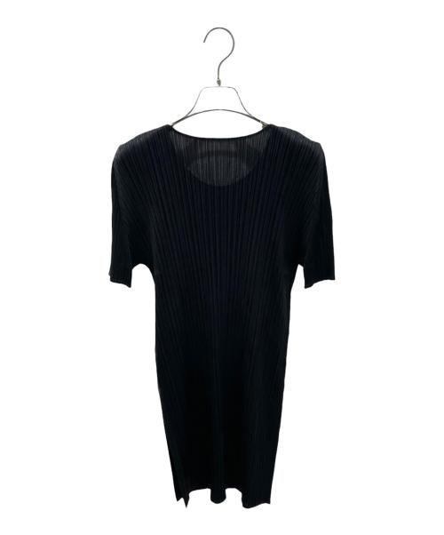 PLEATS PLEASE（プリーツプリーズ）PLEATS PLEASE (プリーツプリーズ) プリーツ半袖カットソー ブラック サイズ:3の古着・服飾アイテム