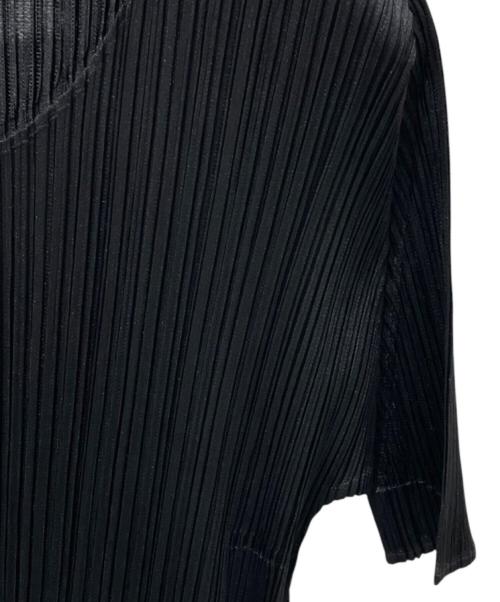 PLEATS PLEASE（プリーツプリーズ）PLEATS PLEASE (プリーツプリーズ) プリーツ半袖カットソー ブラック サイズ:3の古着・服飾アイテム