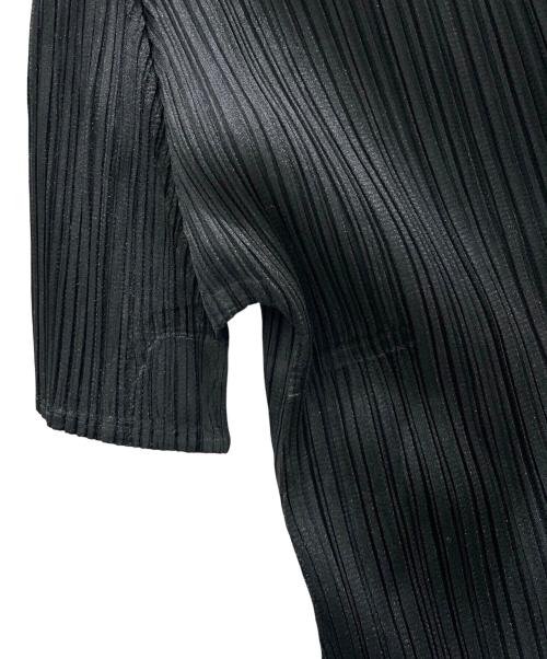 PLEATS PLEASE（プリーツプリーズ）PLEATS PLEASE (プリーツプリーズ) プリーツ半袖カットソー ブラック サイズ:3の古着・服飾アイテム