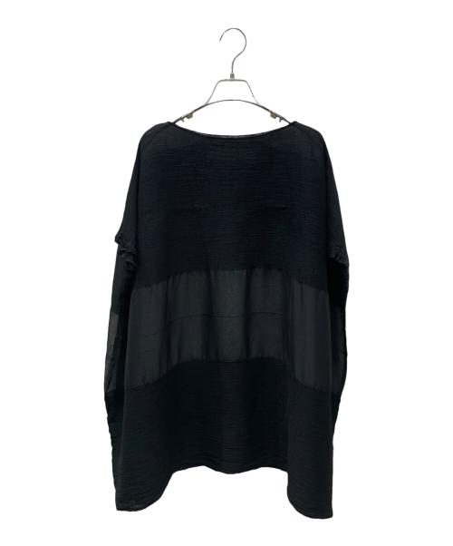 me ISSEY MIYAKE（ミーイッセイ ミヤケ）me ISSEY MIYAKE (ミーイッセイ ミヤケ) シアーブラウス ブラック サイズ:FREEの古着・服飾アイテム