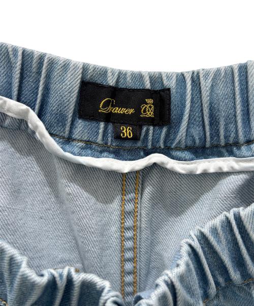 DRAWER（ドゥロワー）DRAWER (ドゥロワー) RESORT フェードデニムドロストパンツ インディゴ サイズ:36の古着・服飾アイテム