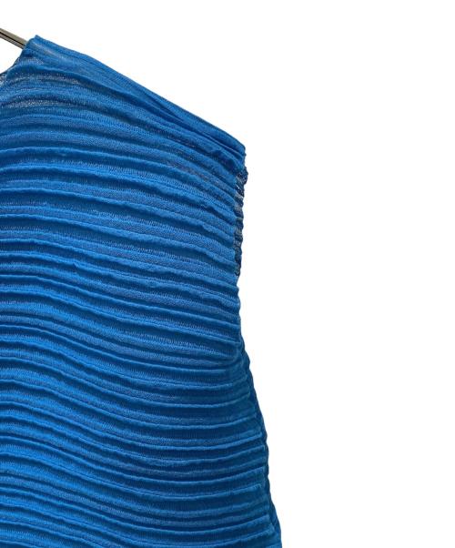 PLEATS PLEASE（プリーツプリーズ）PLEATS PLEASE (プリーツプリーズ) プリーツノースリーブカットソー ブルー サイズ:3の古着・服飾アイテム
