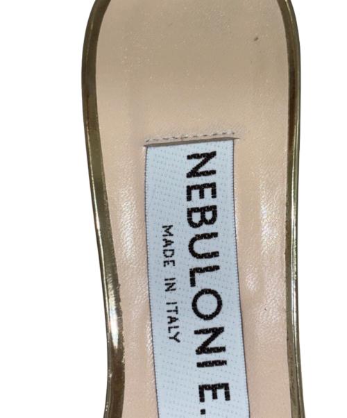 NEBULONIE（ネブローニ）NEBULONIE (ネブローニ) アンクルストラップヒールパンプス ゴールド サイズ:38の古着・服飾アイテム