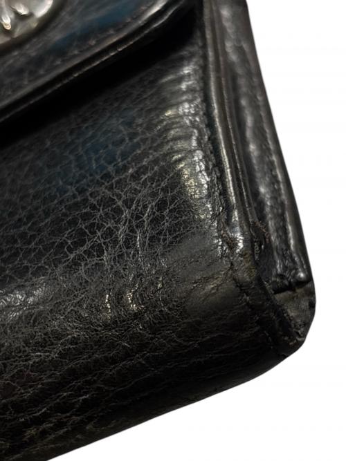 CHROME HEARTS（クロムハーツ）CHROME HEARTS (クロムハーツ) WAVE CROSS BALL WALLET ブラック サイズ:-の古着・服飾アイテム