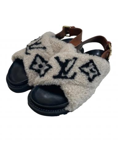 レディース Louis Vuitton LVパセオリアルボアムートンサンダル