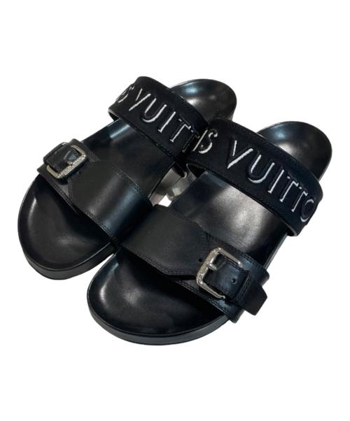 LOUIS VUITTON（ルイ ヴィトン）LOUIS VUITTON (ルイ ヴィトン) ホノルル・ラインミュール ベルト サンダル ブラック サイズ:36の古着・服飾アイテム