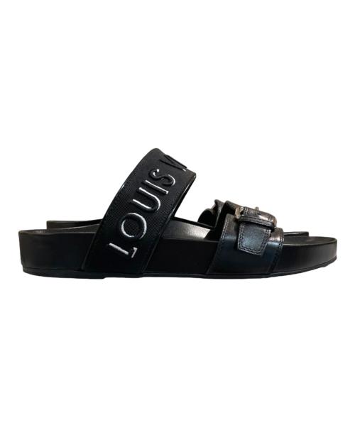 LOUIS VUITTON（ルイ ヴィトン）LOUIS VUITTON (ルイ ヴィトン) ホノルル・ラインミュール ベルト サンダル ブラック サイズ:36の古着・服飾アイテム