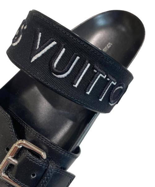 LOUIS VUITTON（ルイ ヴィトン）LOUIS VUITTON (ルイ ヴィトン) ホノルル・ラインミュール ベルト サンダル ブラック サイズ:36の古着・服飾アイテム