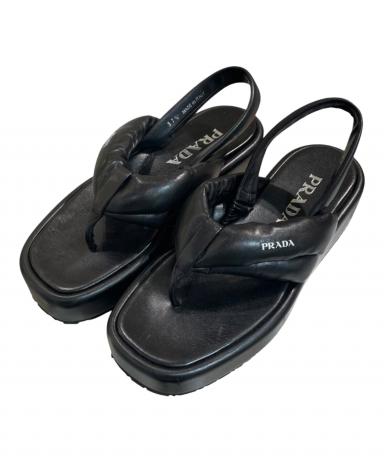 中古・古着通販】PRADA (プラダ) ロゴ プラットフォーム スリング