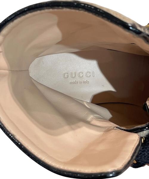GUCCI（グッチ）GUCCI (グッチ) GG柄 シェリーライン ウール アンクルブーツ ベージュ サイズ:37の古着・服飾アイテム