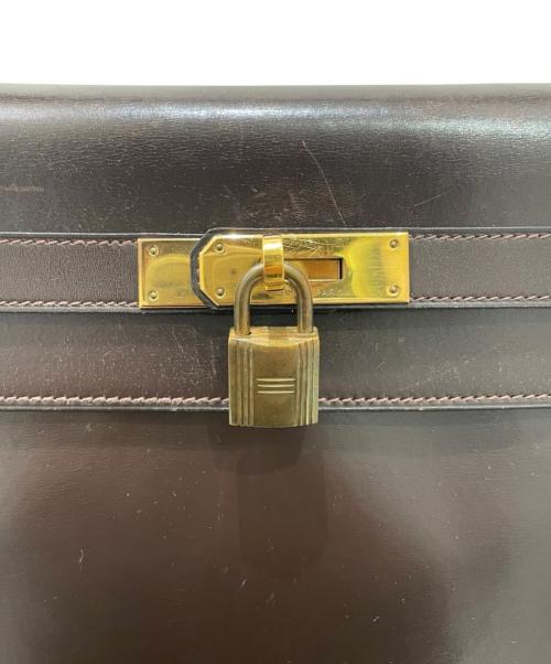 HERMES（エルメス）HERMES (エルメス) ケリー32/ボックスカーフ/ブラウン系/◯I刻印:1979年製/ゴールド金具 ブラウン系 サイズ:32の古着・服飾アイテム