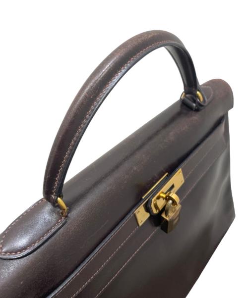 HERMES（エルメス）HERMES (エルメス) ケリー32/ボックスカーフ/ブラウン系/◯I刻印:1979年製/ゴールド金具 ブラウン系 サイズ:32の古着・服飾アイテム