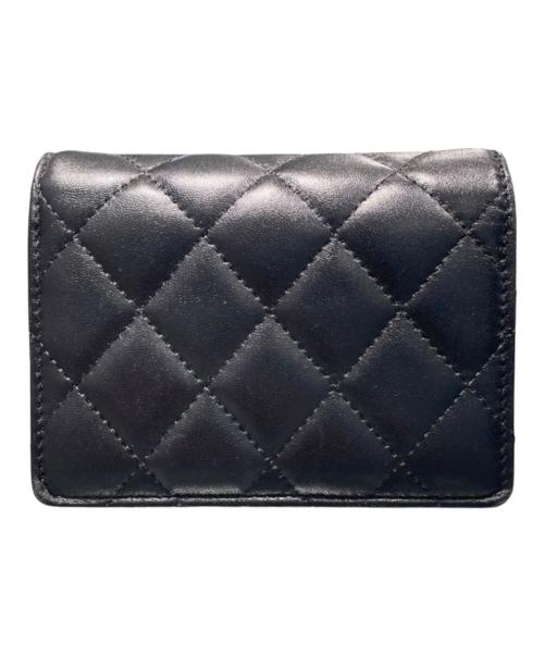 CHANEL（シャネル）CHANEL (シャネル) マトラッセ ココマーク カメリア ミニ チェーン ショルダーウォレット ブラックの古着・服飾アイテム