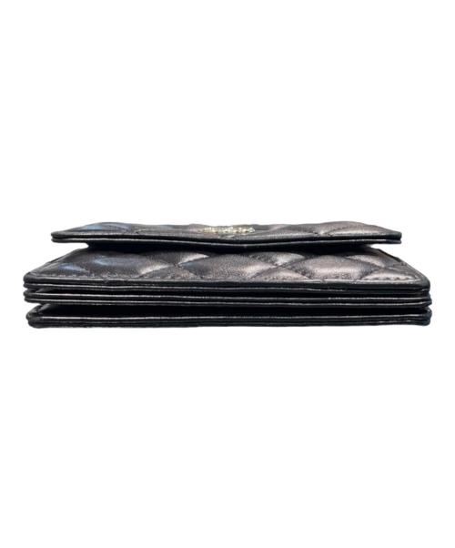 CHANEL（シャネル）CHANEL (シャネル) マトラッセ ココマーク カメリア ミニ チェーン ショルダーウォレット ブラックの古着・服飾アイテム
