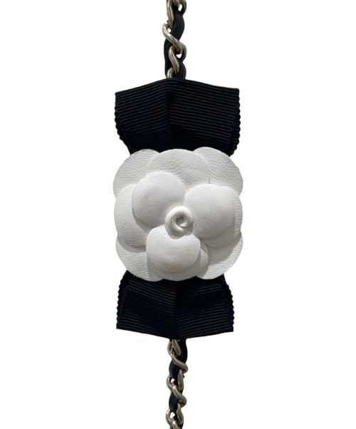 CHANEL（シャネル）CHANEL (シャネル) マトラッセ ココマーク カメリア ミニ チェーン ショルダーウォレット ブラックの古着・服飾アイテム