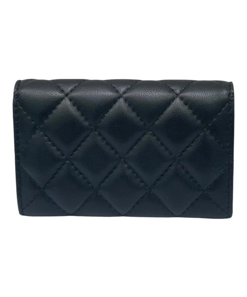 CHANEL（シャネル）CHANEL (シャネル) ココマーク マトラッセ カードケース ブラックの古着・服飾アイテム