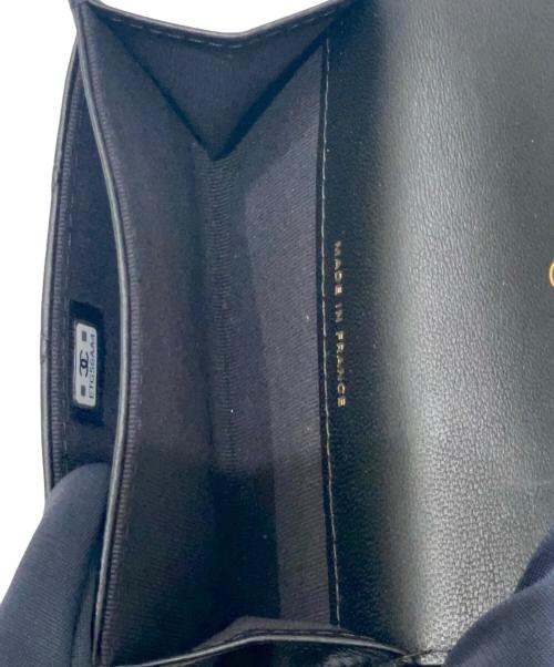 CHANEL（シャネル）CHANEL (シャネル) ココマーク マトラッセ カードケース ブラックの古着・服飾アイテム