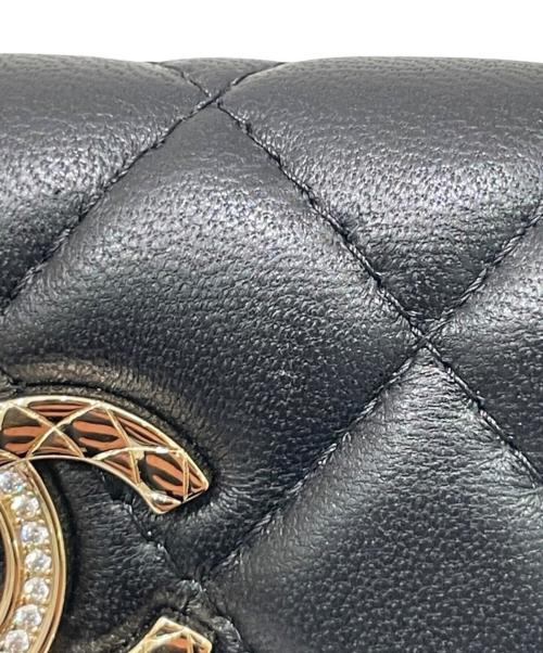 CHANEL（シャネル）CHANEL (シャネル) ココマーク マトラッセ カードケース ブラックの古着・服飾アイテム