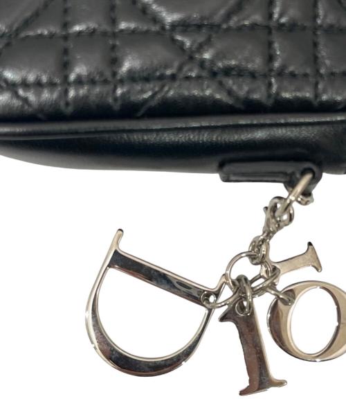 Christian Dior（クリスチャン ディオール）Christian Dior (クリスチャン ディオール) レディディオール カナージュ チェーンウォレット ブラックの古着・服飾アイテム