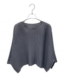 PLEATS PLEASE（プリーツプリーズ）の古着「プリーツカットソー」｜ライトグレー