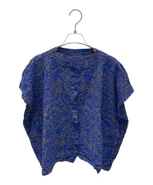 me ISSEY MIYAKE（ミーイッセイ ミヤケ）me ISSEY MIYAKE (ミーイッセイ ミヤケ) ワッシャー加工カットソー ブルー サイズ:Freeの古着・服飾アイテム