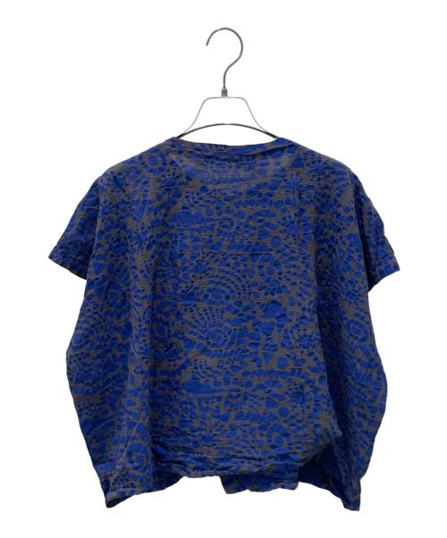 me ISSEY MIYAKE（ミーイッセイ ミヤケ）me ISSEY MIYAKE (ミーイッセイ ミヤケ) ワッシャー加工カットソー ブルー サイズ:Freeの古着・服飾アイテム