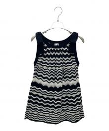 missoni（ミッソーニ）の古着「ノースリーブカットソー」｜ホワイト×ブラック